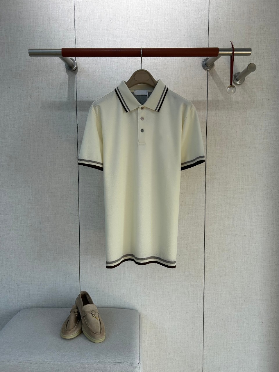 Old Money Style Mens Brown Gra - Polo Shirt Pique recension och pris
